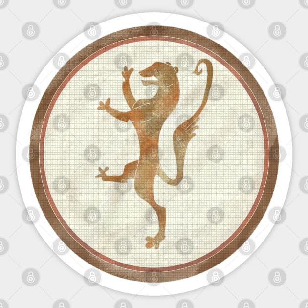 MOSAIC LION Sticker by droidmonkey